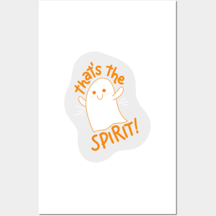 That's The Spirit Cute Cheerleading Ghost Posters and Art